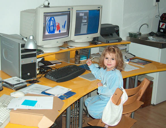 Caitlin at work